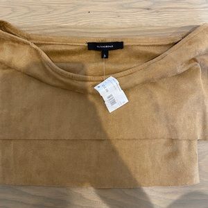 Suede Brown Tube Top/Crop Top